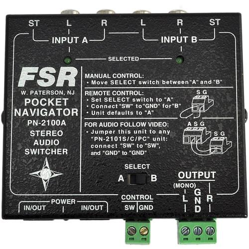 FSR PN-2100A Pocket Navigator 2x1 Stereo Audio Switcher PN-2100A