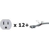 Middle Atlantic PD-1215 15A 12-Outlet Hard-wired Strip PD-1215, Middle, Atlantic, PD-1215, 15A, 12-Outlet, Hard-wired, Strip, PD-1215