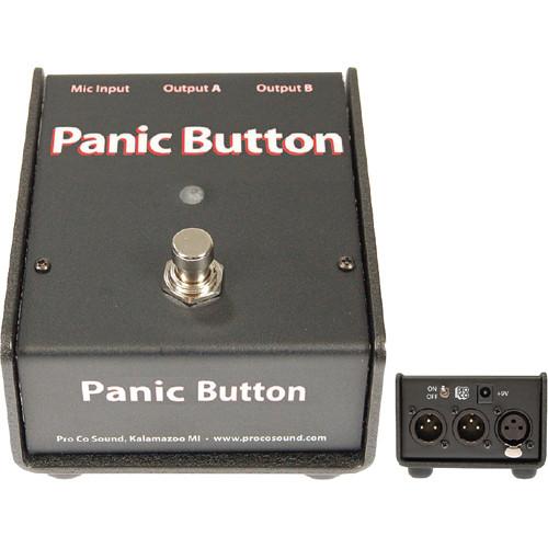 Pro Co Sound Panic Button - Live Sound A/B or Muting Switch CDPB