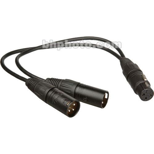 Pro Co Sound XLR Female to 2 XLR Male Y-Cable - 1' YMXF2XM-1
