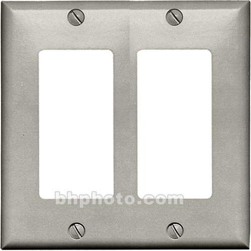 RDL CP-2G Double (Side-by-Side) Cover Wall Plate (Gray) CP-2G
