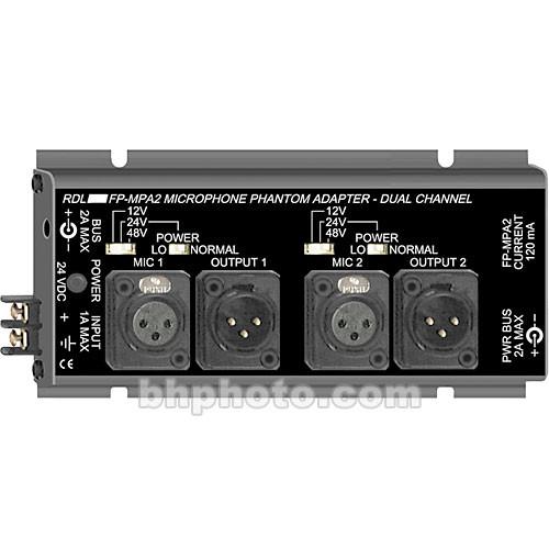 RDL FP-MPA2 - Dual Channel Phantom Power Adapter FP-MPA2, RDL, FP-MPA2, Dual, Channel, Phantom, Power, Adapter, FP-MPA2,