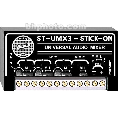 RDL ST-UMX3 3-Channel Miniature Audio Mixer ST-UMX3, RDL, ST-UMX3, 3-Channel, Miniature, Audio, Mixer, ST-UMX3,