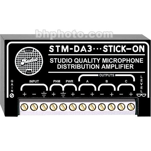 RDL STM-DA3 - 1 x 3 Microphone Distribution Amplifier STM-DA3
