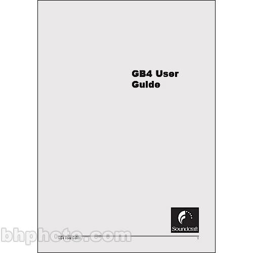 Soundcraft  User Guide ZM0302-01