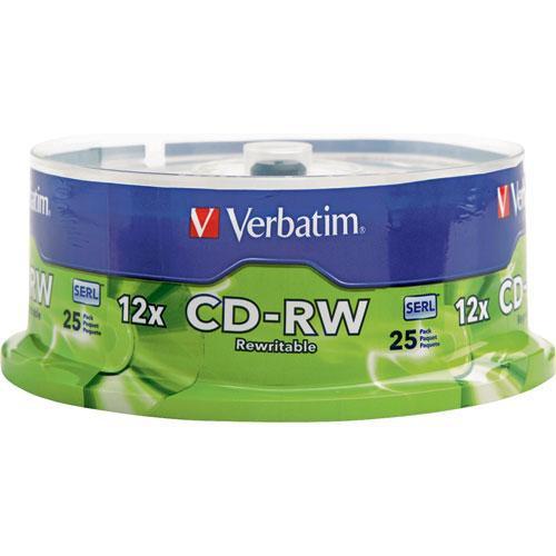 Verbatim  CD-RW 700MB Rewritable Disc (25) 95155, Verbatim, CD-RW, 700MB, Rewritable, Disc, 25, 95155, Video