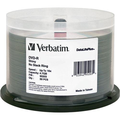 Verbatim DVD-R 4.76GB 16X DataLifePlus (50) 95203, Verbatim, DVD-R, 4.76GB, 16X, DataLifePlus, 50, 95203,