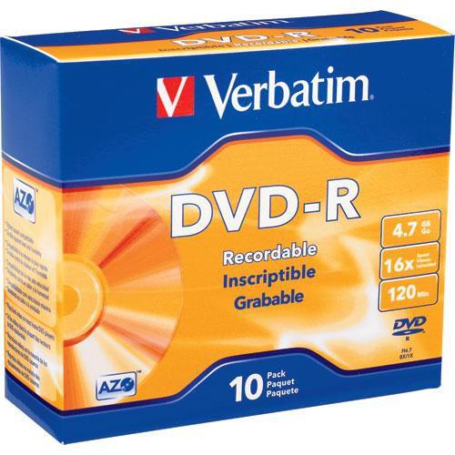 Verbatim DVD-R 4.7GB 16X Azo Surface with Slim Case 95099