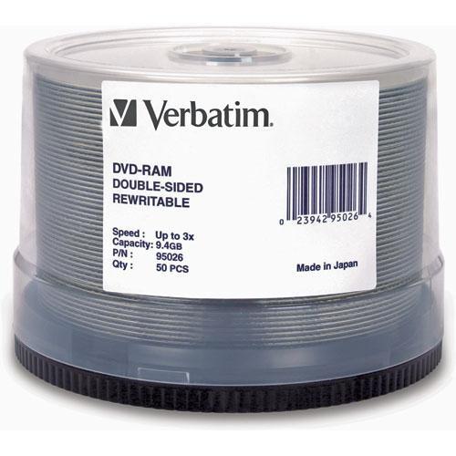 Verbatim  DVD-RAM 9.4GB Disc (50) 95026, Verbatim, DVD-RAM, 9.4GB, Disc, 50, 95026, Video