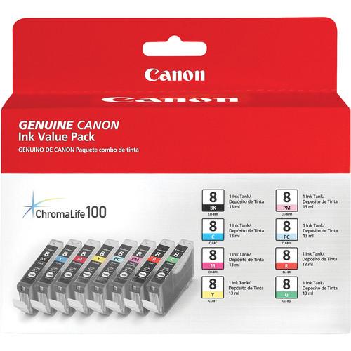 Canon  CLI-8 Ink Tank 8-Pack 0620B015, Canon, CLI-8, Ink, Tank, 8-Pack, 0620B015, Video