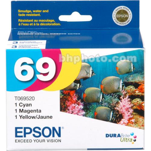 Epson 69 DURABrite Ultra 3-Color Ink Cartridge Pack T069520, Epson, 69, DURABrite, Ultra, 3-Color, Ink, Cartridge, Pack, T069520,