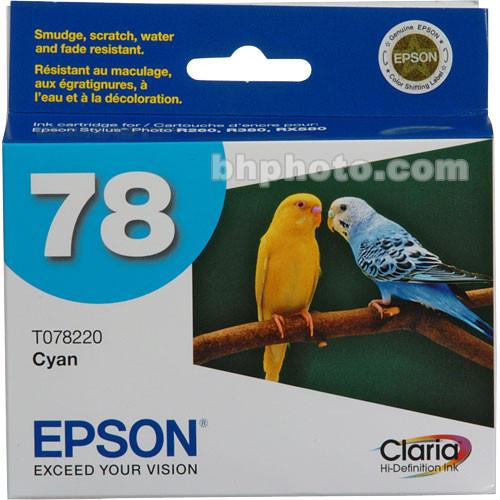 Epson 78 Claria Hi-Definition Cyan Ink Cartridge T078220