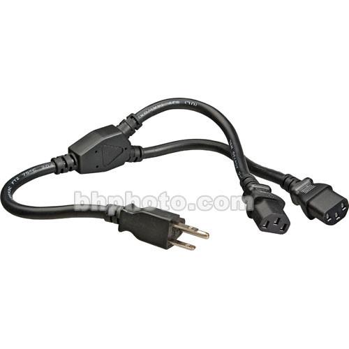 Hosa Technology YIE-406 Edison to Two IEC C13 Y-Cable- YIE-406