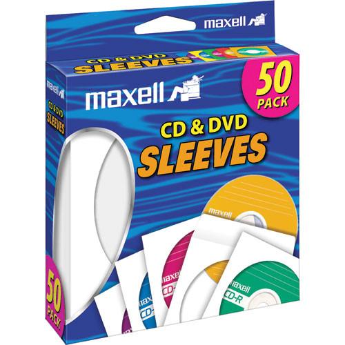 Maxell CD-400 CD/DVD White Paper Sleeves (Pack of 50) 190135, Maxell, CD-400, CD/DVD, White, Paper, Sleeves, Pack, of, 50, 190135,