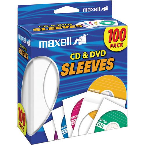 Maxell CD-402 CD/DVD White Paper Sleeves (Pack of 100) 190133