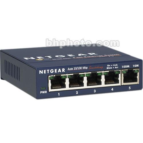 Netgear ProSafe 5-Port 10/100 Desktop Switch FS105NA, Netgear, ProSafe, 5-Port, 10/100, Desktop, Switch, FS105NA,