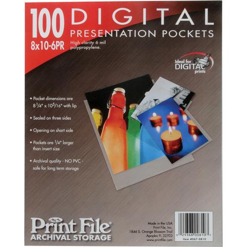 Print File Polypropylene Presentation Pocket - 8 x 067-0810