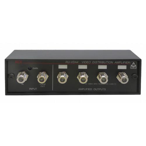 RDL RU-VDA4F 1x4 Video Distribution Amplifier (F-Type) RU-VDA4F, RDL, RU-VDA4F, 1x4, Video, Distribution, Amplifier, F-Type, RU-VDA4F