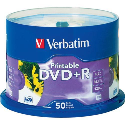 Verbatim DVD R White Inkjet Printable Recordable Disc 95136