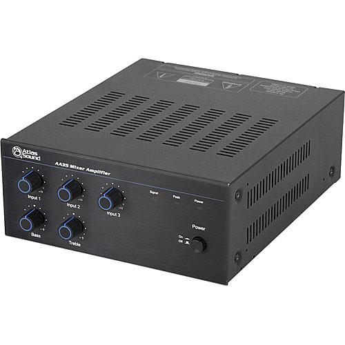 Atlas Sound AA35 - 35W Three-Channel Mixer/Amplifier AA35, Atlas, Sound, AA35, 35W, Three-Channel, Mixer/Amplifier, AA35,