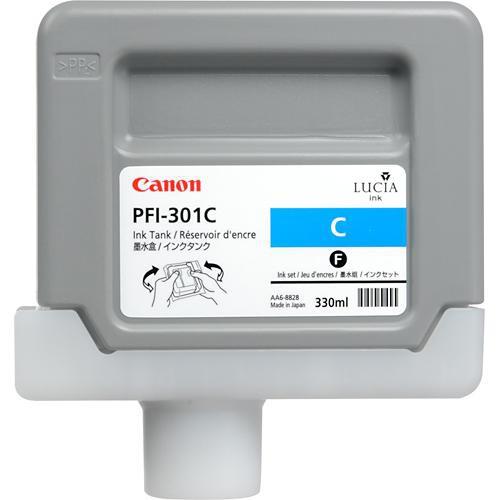 Canon  PFI-301C Cyan Ink Tank (330 ml) 1487B001AA, Canon, PFI-301C, Cyan, Ink, Tank, 330, ml, 1487B001AA, Video