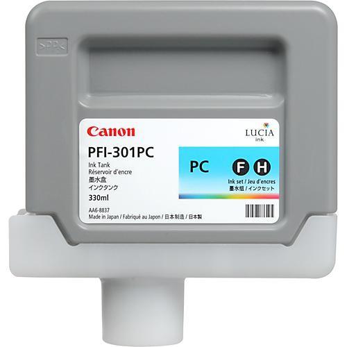 Canon PFI-301PC Photo Cyan Ink Tank (330 ml) 1490B001AA, Canon, PFI-301PC, Cyan, Ink, Tank, 330, ml, 1490B001AA,