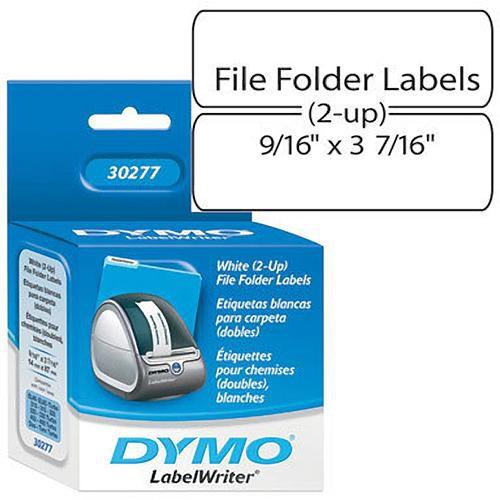Dymo White 2-Up File Folder Labels (9/16 x 3 7/16