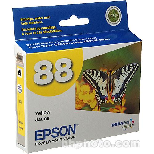 Epson 88 Moderate-Capacity Yellow Ink Cartridge T088420, Epson, 88, Moderate-Capacity, Yellow, Ink, Cartridge, T088420,