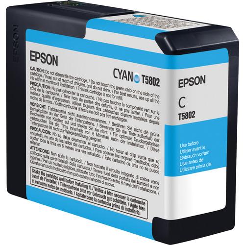 Epson UltraChrome K3 Cyan Ink Cartridge (80 ml) T580200, Epson, UltraChrome, K3, Cyan, Ink, Cartridge, 80, ml, T580200,