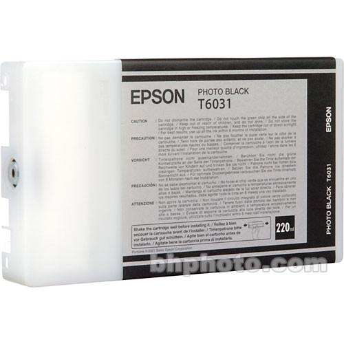 Epson UltraChrome K3 Photo Black Ink Cartridge (220 ml) T603100, Epson, UltraChrome, K3, Photo, Black, Ink, Cartridge, 220, ml, T603100