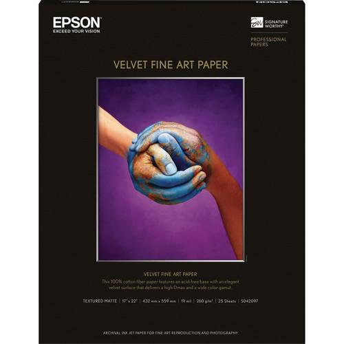 Epson Velvet Fine Art Paper - 17x22