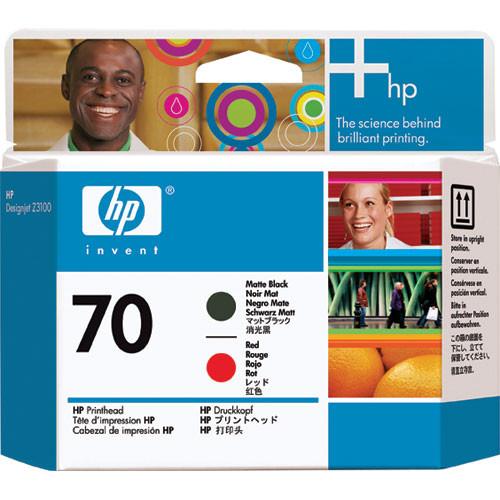 HP  HP 70 Matte Black & Red Printhead C9409A