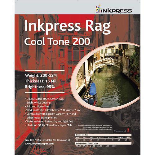 Inkpress Media Rag Cool Tone 200 Paper PRCT2004650, Inkpress, Media, Rag, Cool, Tone, 200, Paper, PRCT2004650,