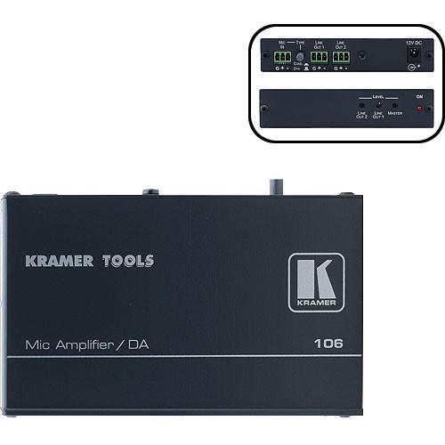 Kramer 106 1:2 Microphone Line & Distribution Amplifier 106, Kramer, 106, 1:2, Microphone, Line, &, Distribution, Amplifier, 106
