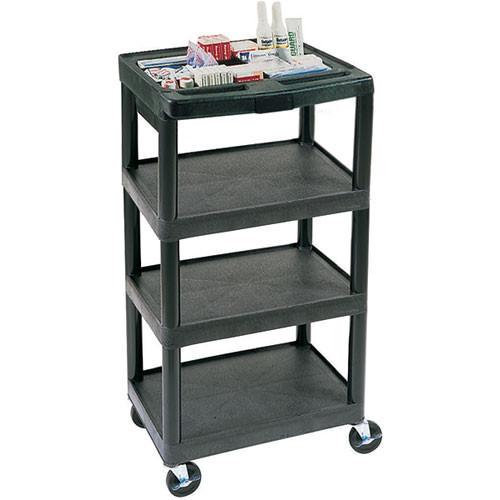 Luxor 4-Shelf General Purpose Utility Cart, Model MTC40DN-B, Luxor, 4-Shelf, General, Purpose, Utility, Cart, Model, MTC40DN-B,