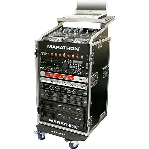 Marathon MA-M16UWLT 10U Rolling Slant Mixer Rack MA-11M16UWLT