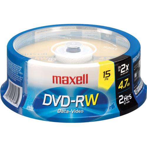 Maxell  DVD-RW 4.7GB DVD Disc (15) 635117, Maxell, DVD-RW, 4.7GB, DVD, Disc, 15, 635117, Video
