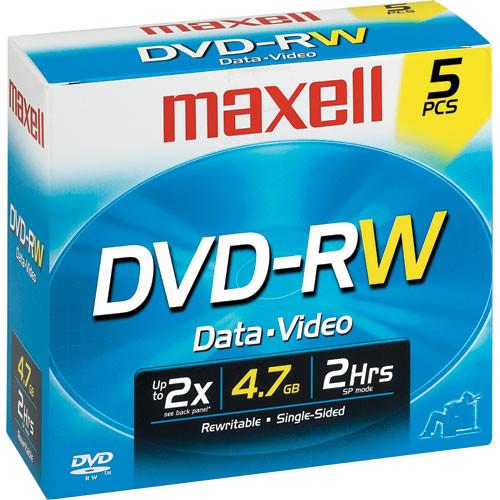 Maxell  DVD-RW 4.7GB DVD Disc (5) 635125, Maxell, DVD-RW, 4.7GB, DVD, Disc, 5, 635125, Video
