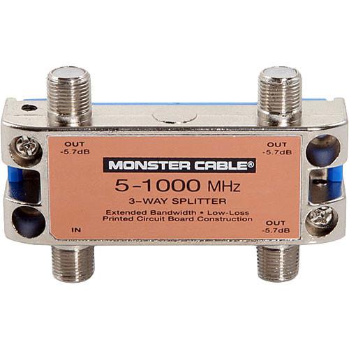 Monster Cable Standard 3 Way RF Splitter For CATV Signals 127777, Monster, Cable, Standard, 3, Way, RF, Splitter, For, CATV, Signals, 127777