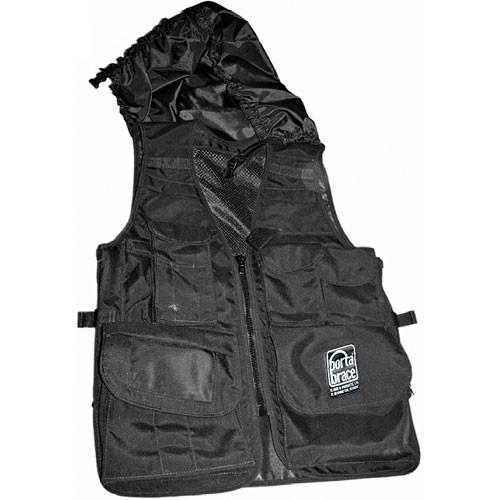 Porta Brace Video Vest with Hood (X-Large, Black) VV-XLBLH