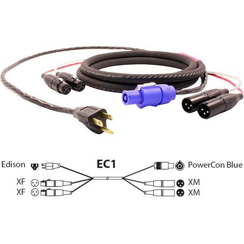 Pro Co Sound EC1 Siamese Twin AC & Audio Combo Cable EC1-100