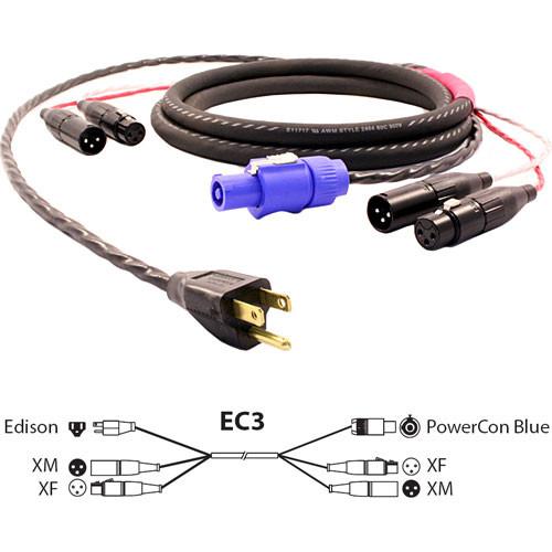 Pro Co Sound EC3 Siamese Twin AC & Audio Combo Cable EC3-25