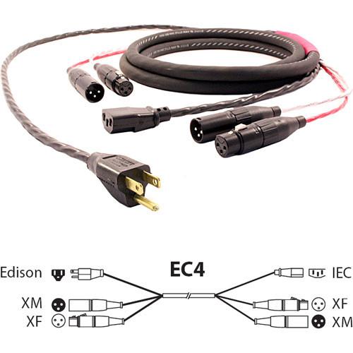 Pro Co Sound EC4 Siamese Twin AC & Audio Combo Cable EC4-100