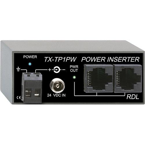 RDL TX-TP1PW 1 Output Power Inserter for Twisted Pair TX-TP1PW