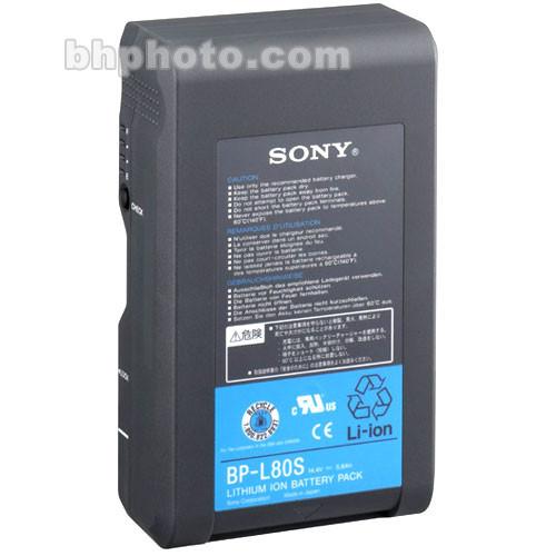 Sony BP-L80S 14.4V Lithium-Ion V-Mount Battery (83.5Wh) BPL80S, Sony, BP-L80S, 14.4V, Lithium-Ion, V-Mount, Battery, 83.5Wh, BPL80S