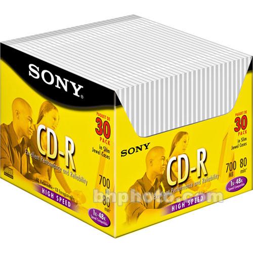 Sony CD-R Data 700MB 48x Write Once Recordable Compact 30CDQ80R, Sony, CD-R, Data, 700MB, 48x, Write, Once, Recordable, Compact, 30CDQ80R