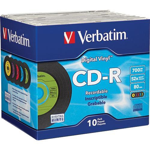 Verbatim CD-R Digital Vinyl Color Disc (10) 94439, Verbatim, CD-R, Digital, Vinyl, Color, Disc, 10, 94439,
