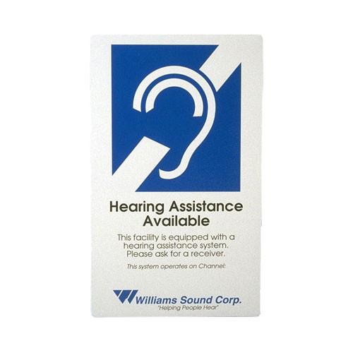 Williams Sound IDP008 - ADA Wall Plaque for Hearing IDP 008, Williams, Sound, IDP008, ADA, Wall, Plaque, Hearing, IDP, 008,