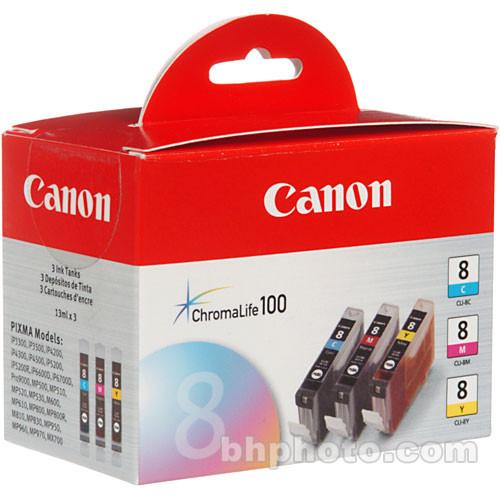Canon  CLI-8 Ink Tank 3-Pack 0621B016, Canon, CLI-8, Ink, Tank, 3-Pack, 0621B016, Video