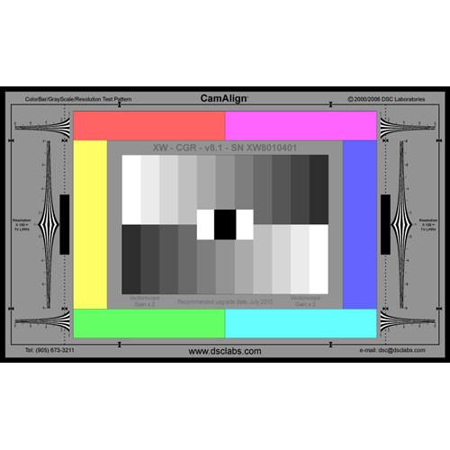 DSC Labs ColorBar/GrayScale Maxi CamAlign Chip Chart CGRM